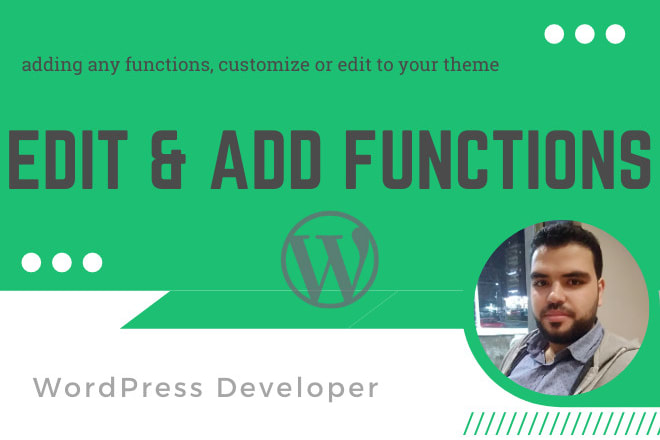 I will edit or add function to your wordpress theme