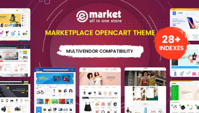 I will emarket multipurpose marketplace opencart 3 theme