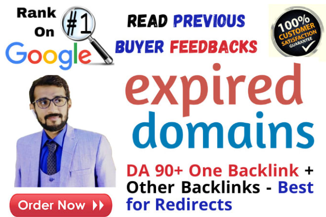 I will find qualitative expired domain research for 301 redirect backlinks