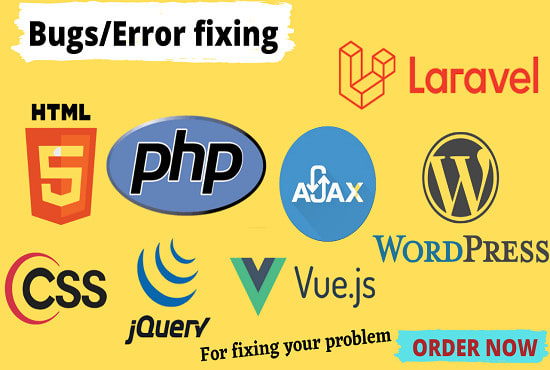 I will fix coding issues HTML, css, js, jquery, ajax, PHP, laravel,wordpress