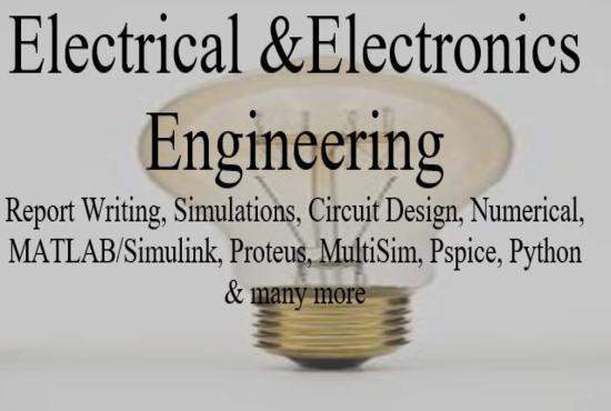 I will help in electrical and electronic engineering problems