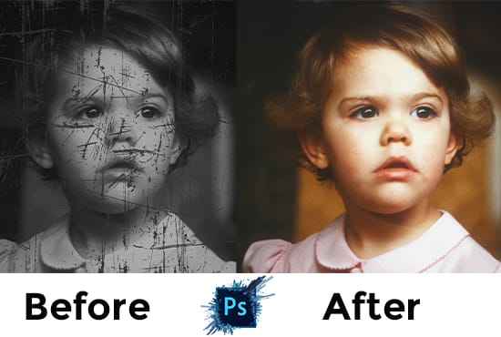 I will image restore,repair,color,fix damage old photo restoration