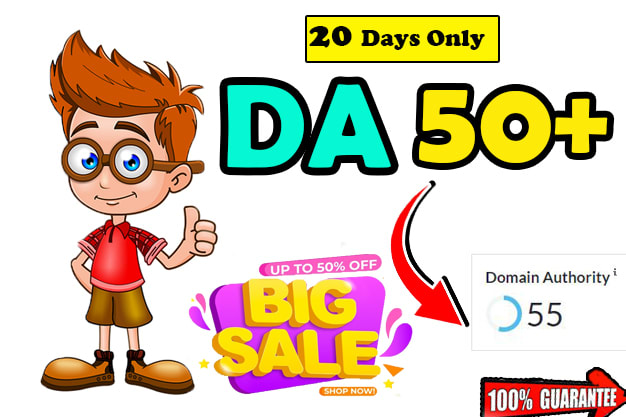 I will increase your domain authority da 50 with authority backlink