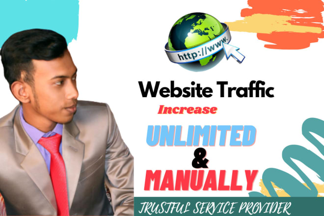 I will increase your website traffic manually