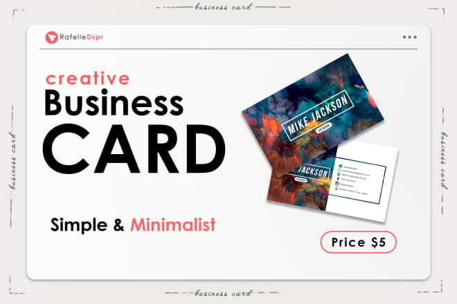 I will make a business card within simple and minimalist