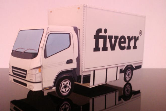 I will make a papercraft box truck with your logo on it