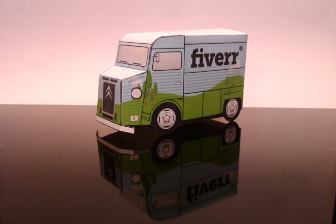 I will make a papercraft citroen hy delivery van with your logo on it