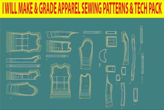 I will make and grade apparel sewing patterns and tech pack