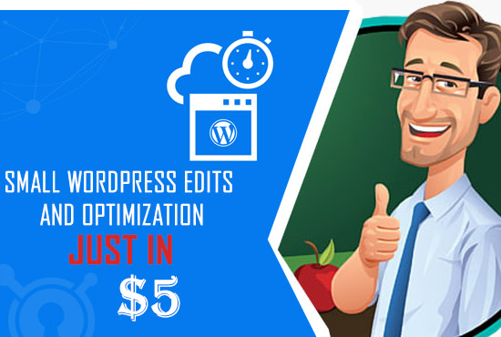 I will make changes and customize wordpress website within 8 hours