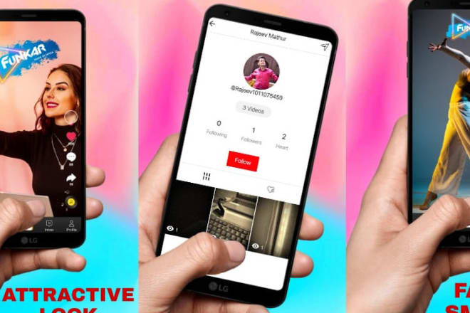 I will make tik tok clone app android in node js USA india australia