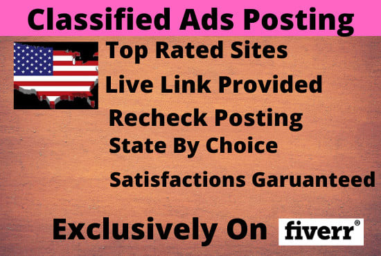 I will post ads at USA classified sites