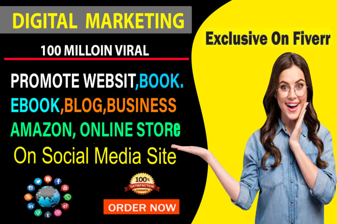 I will promote your any web link,website,book,amazon,product online store marketing