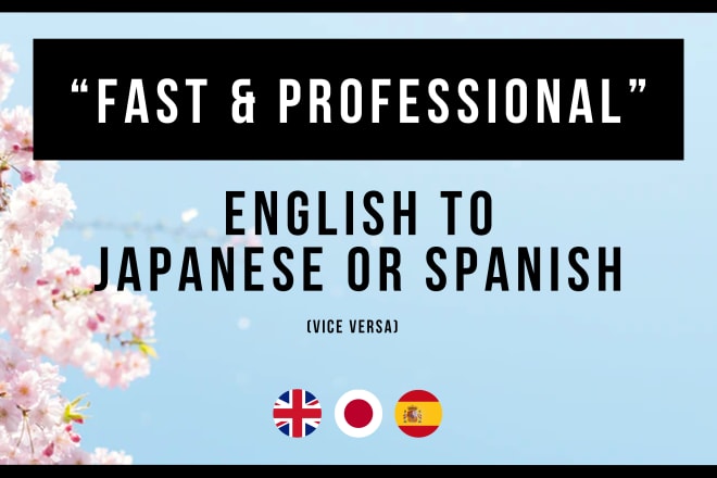 I will provide professional manual translation from english to japanese or spanish