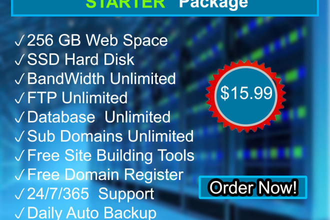 I will provide you unlimited web hosting and domains