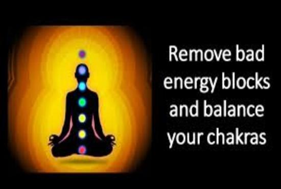 I will remove energy blocks and balance your chakras permanently
