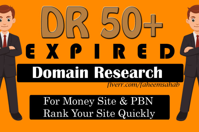 I will research high dr expired domain and high metrics