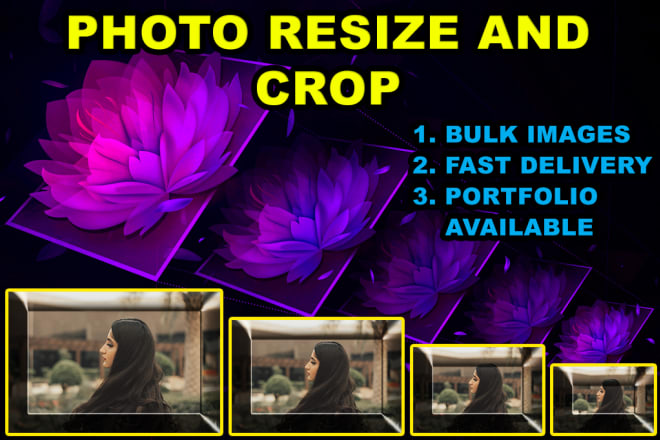 I will resize photos, crop photos