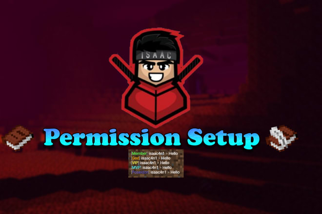 I will set up minecraft server permissions and ranks