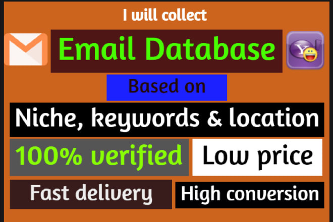 I will supply targeted email database, email list
