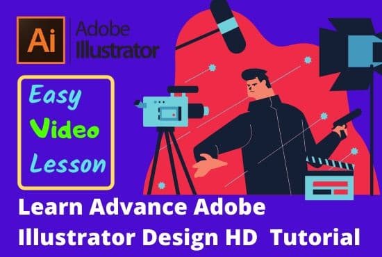 I will teach you advance adobe illustrator design HD tutorial