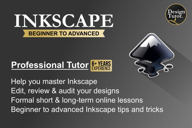 I will teach you beginner advanced inkscape and modify your design and logo