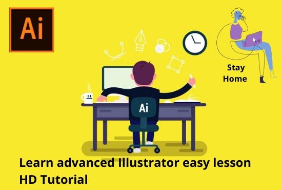 I will teach you illustrator design from basic to advance tutorial