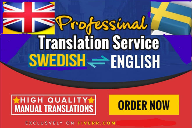 I will translate english to swedish or swedish to english
