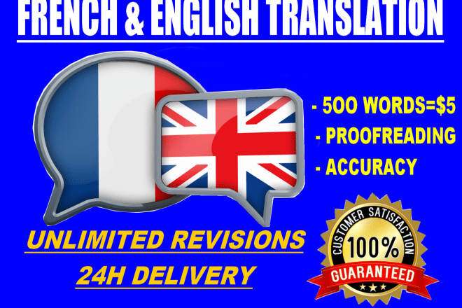 I will translate from english to french or from french to english