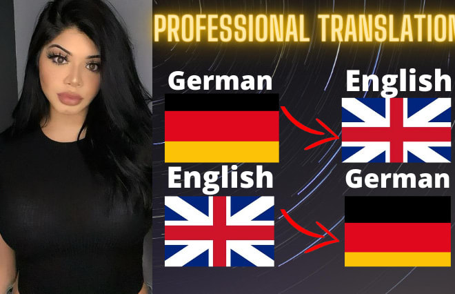 I will translate german to english or english to german