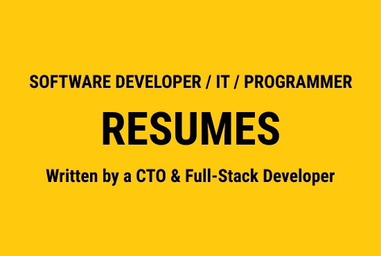 I will write a professional software developer resume, cv, cover letter, linkedin