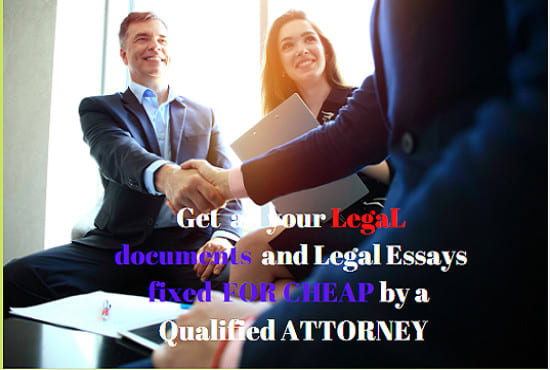 I will write on any legal, tort, contract or legal problem