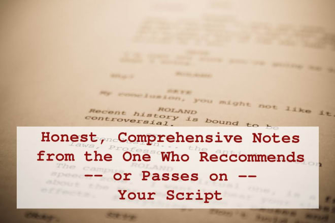 I will write professional script coverage