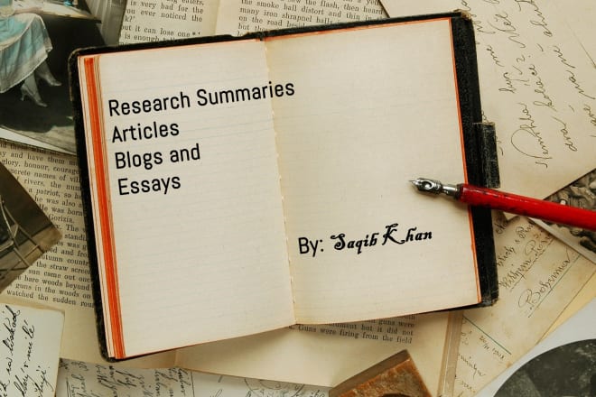 I will write research summaries, articles, and blogs for you