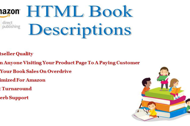 I will write your book description in HTML