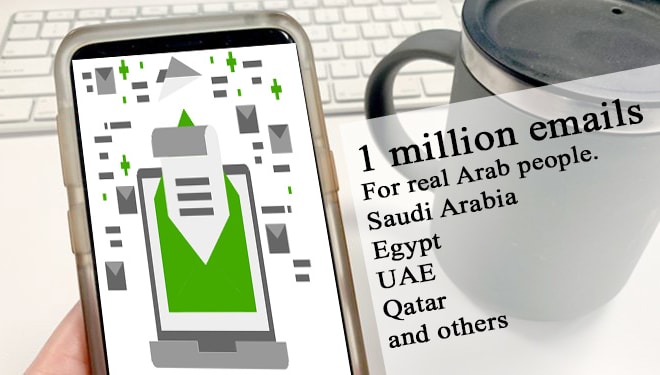 I will 1 million emails for real arab people saudi uae qatar