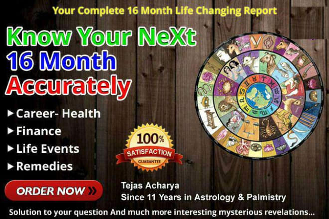 I will 16 month detailed accurate astrology prediction report