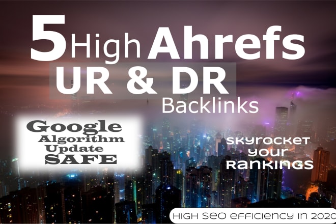 I will 5 high domain rating DR and high url rating ur backlinks for seo