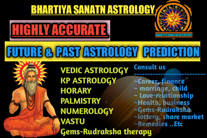 I will accurate future prediction and horoscope analysis through vedic and kp astrology