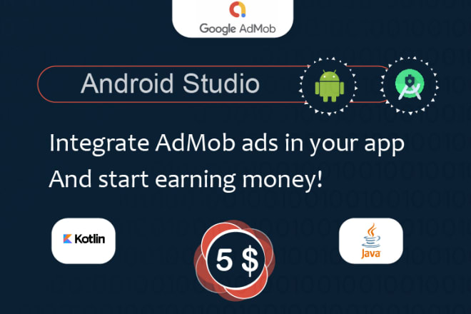 I will add admob ads to your android app