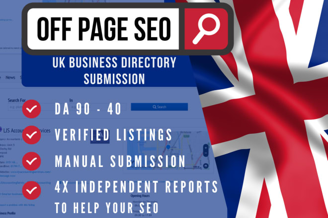 I will add your business to 99 uk directories, top quality uk link building