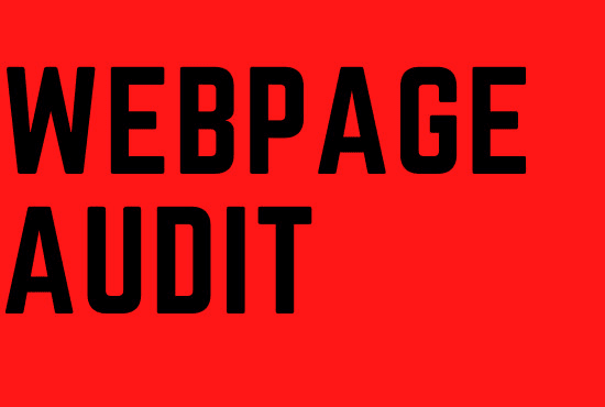 I will audit your business web page