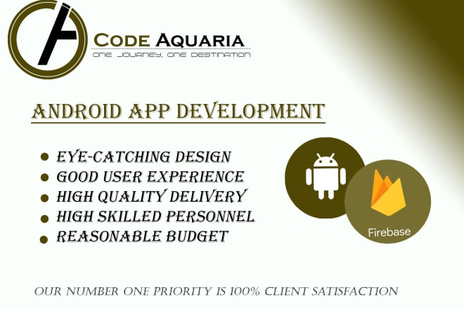 I will be your android app developer and will develop android app