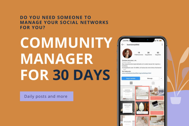I will be your community manager