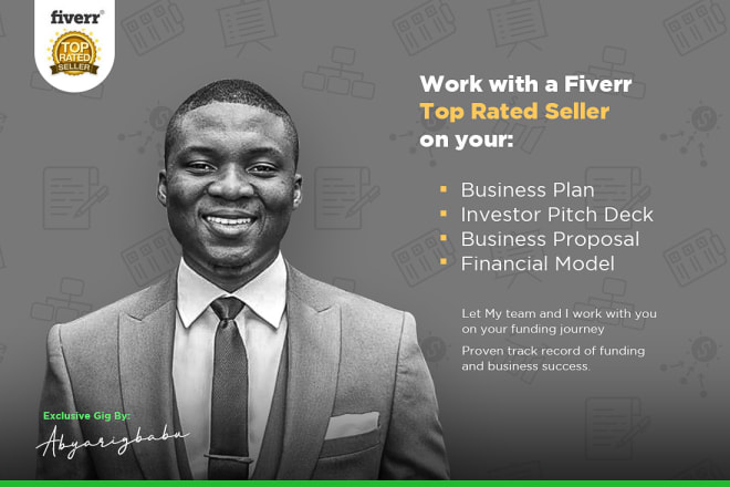 I will be your investment or loan startup business plan writer or business proposal