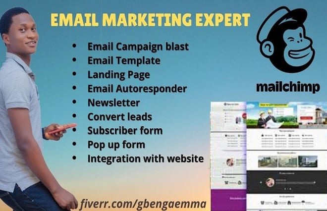 I will be your mail chimp email marketing expert