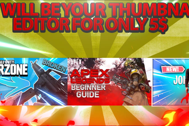 I will be your professional gaming thumbnail maker