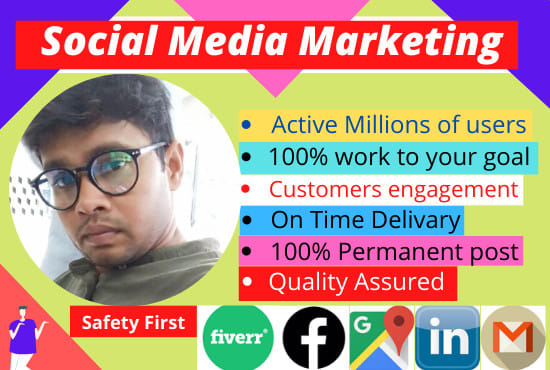I will be your social media manager and social media marketer