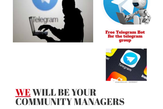 I will be your telegram community manager for ico and bounty