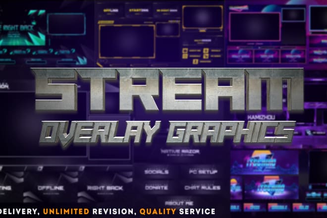 I will be your twitch, mixer, youtube stream graphics designer