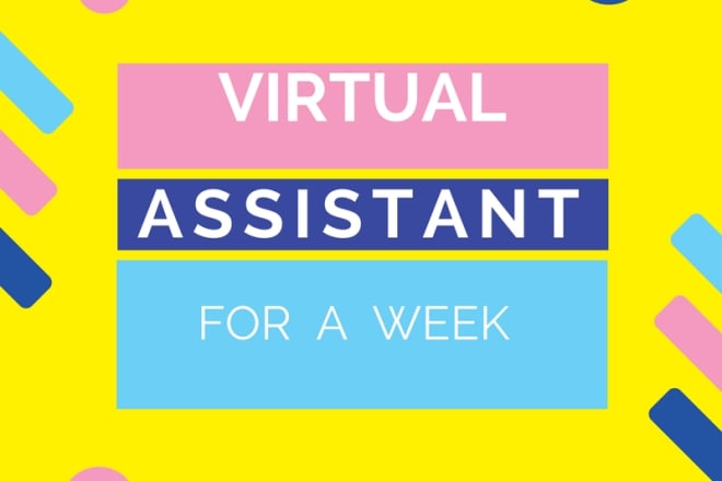 I will be your virtual assistant for a week
